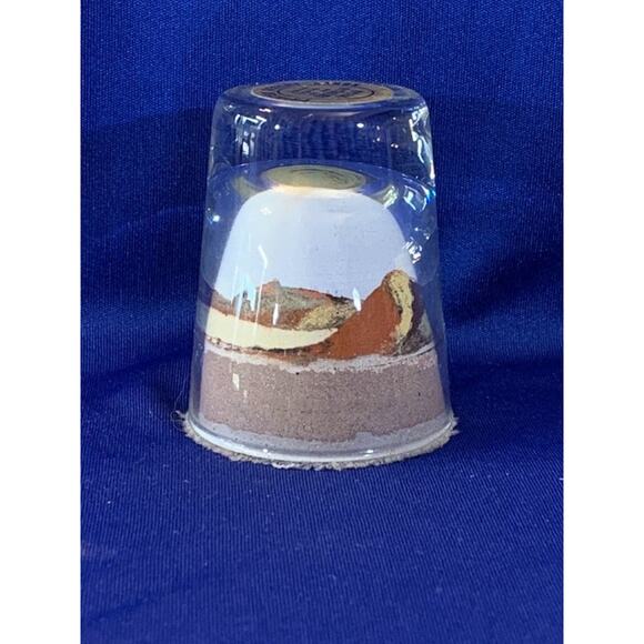 Vintage Painted Desert Sand Art Inside Shot Glass Native Art - Picture 6 of 7